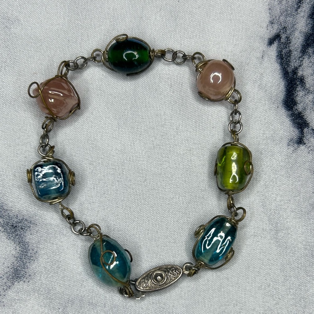 Vintage Glass Bead Bracelet